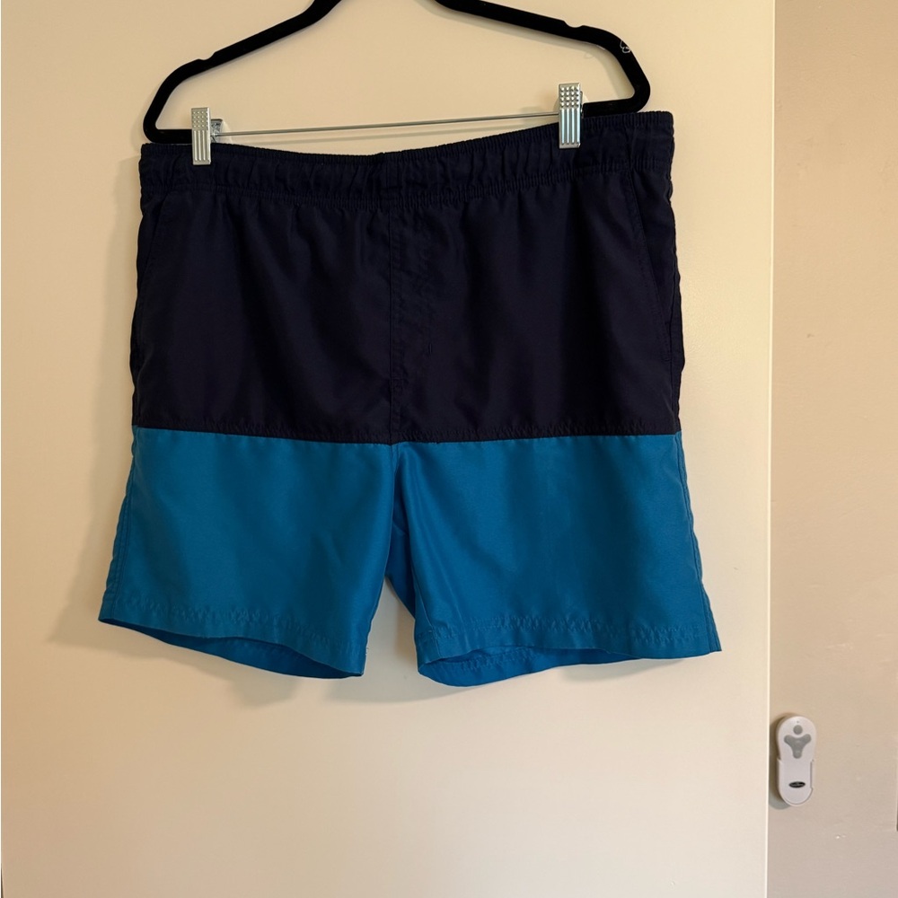 OP Men's Black and Blue Swim Trunks